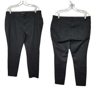 DKNY Women's Jeans Size XL Skinny Leg Pant W/Back Pockets Dark  Gray